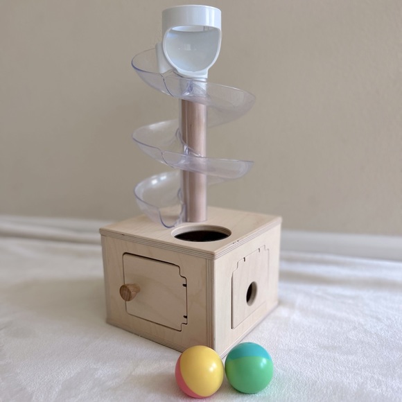 lovevery Toys Lovevery Slide Seek Ball Run Montessori Wooden Toy Poshmark